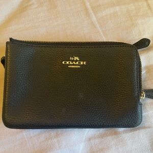coach double pocket wallet